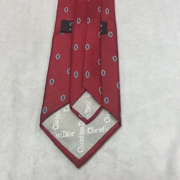 Christian Dior patterned silk Men's Neck Tie - Picture 4 of 4